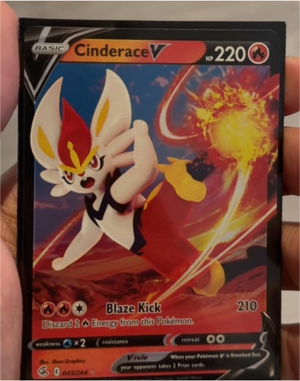 2021 Pokemon Fusion Strike #043 Cinderace V — front