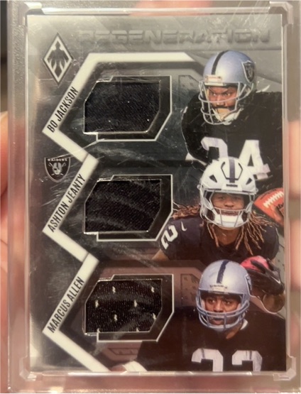 2025 Panini Phoenix Regeneration #RGN-RAI Bo Jackson Ashton Jeanty Marcus Allen — front