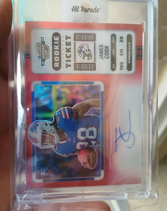 2022 Panini Contenders Optic #123 James Cook Rookie Ticket — front