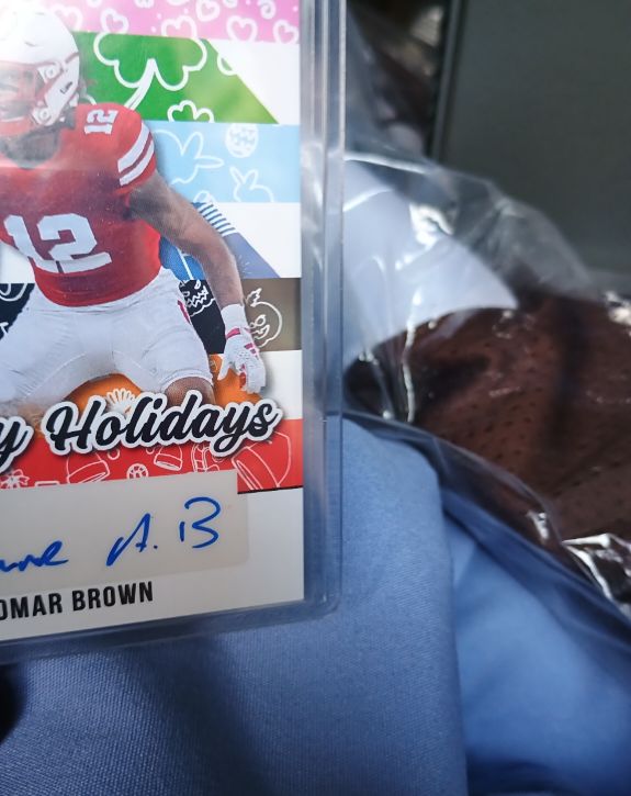2025 Leaf Holiday Autographs #BA-OB2 Omar Brown — front