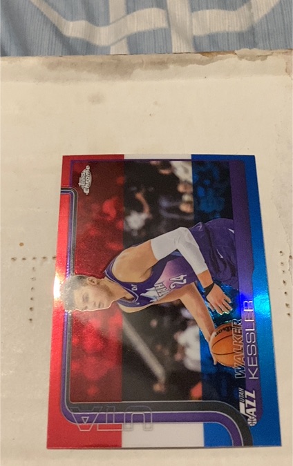 2025-26 Topps Chrome #205 Walker Kessler Red White Blue Utah Jazz — front