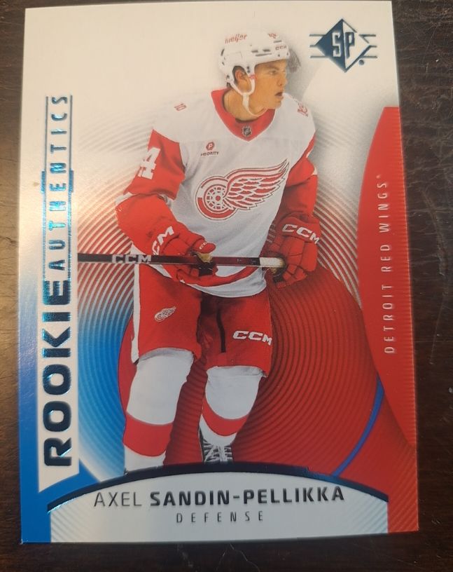 2025-26 Upper Deck SP Rookie Authentics Blue #134 Axel Sandin-Pellikka — front