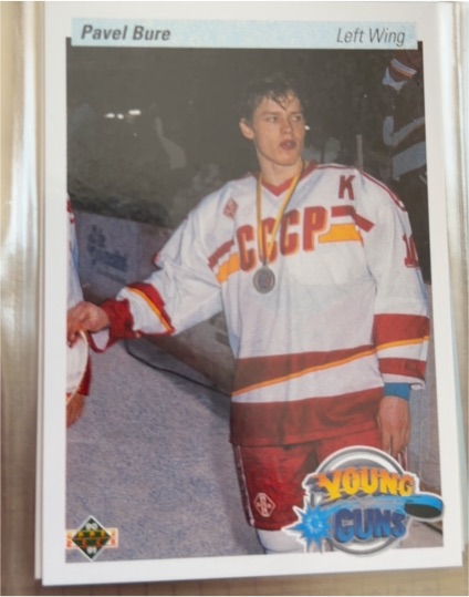 1990-91 Upper Deck #526 Pavel Bure Young Guns Rookie Card — front