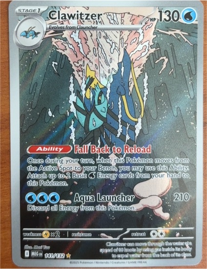 2025 Pokémon ME01 #141 Clawitzer — front