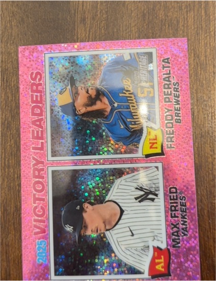 2026 Topps Heritage #5 Victory Leaders Max Fried / Freddy Peralta — front