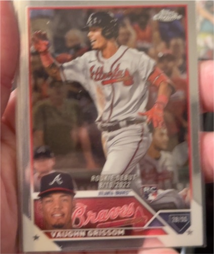 2023 Topps Chrome Update #USC127 Vaughn Grissom Rookie Debut Atlanta Braves — front