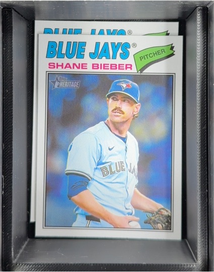 2026 Topps Heritage #210 Shane Bieber — front