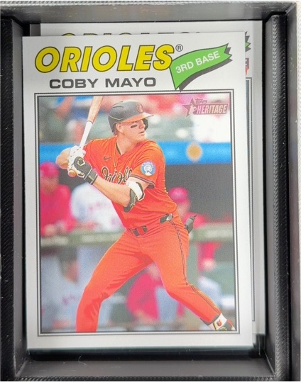 2026 Topps Heritage #49 Coby Mayo Baltimore Orioles — front