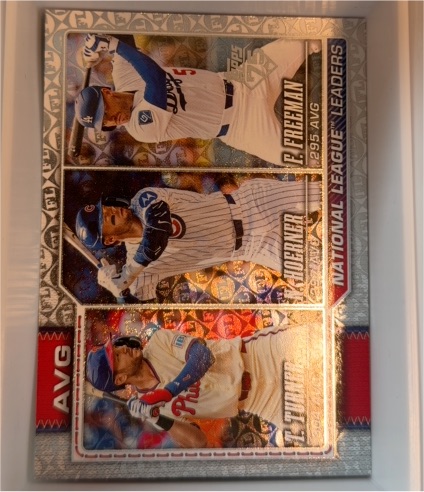 2026 Topps Series 1 #151 League Leaders Turner, Hoerner, Freeman Diamante Foil — front
