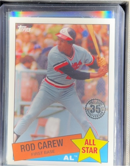 2020 Topps #85AS-35 Rod Carew 1985 Topps Baseball 35th Anniversary All-Stars — front