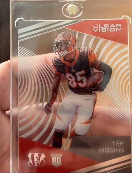2020 Panini Chronicles Clear Vision #CV-12 Tee Higgins Rookie Card — front