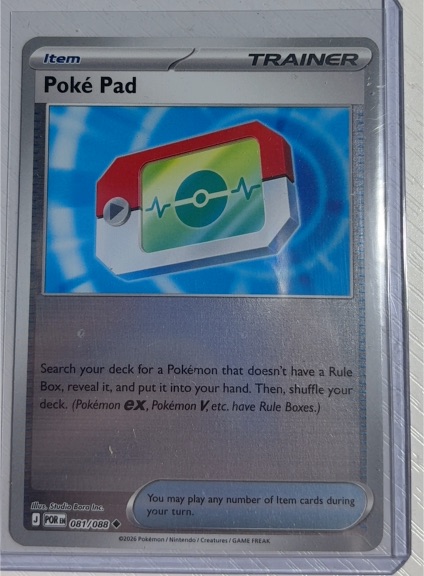 2026 Pokémon TCG Poké Pad #081 — front