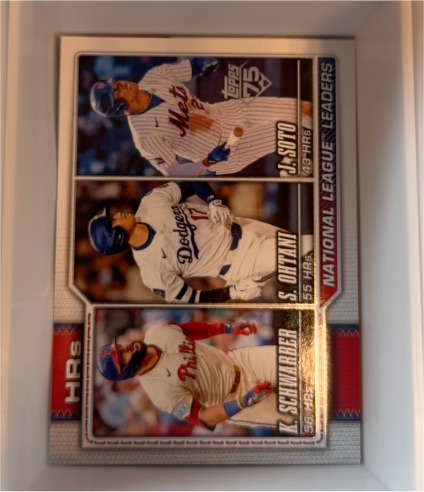 2026 Topps Series 1 #84 Kyle Schwarber / Shohei Ohtani / Juan Soto National League Home Run Leaders — front