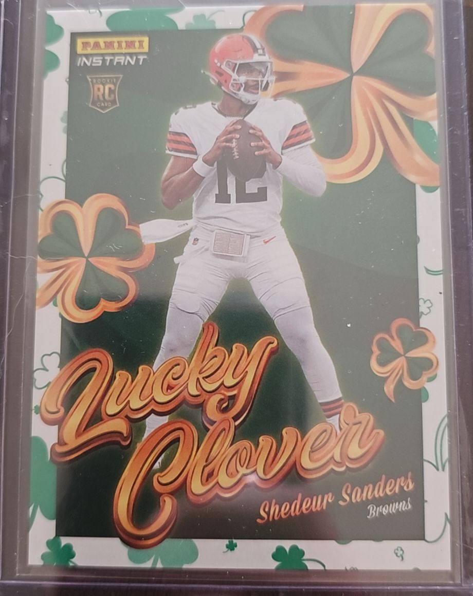 2025 Panini Instant #20 Shedeur Sanders Lucky Clover — front