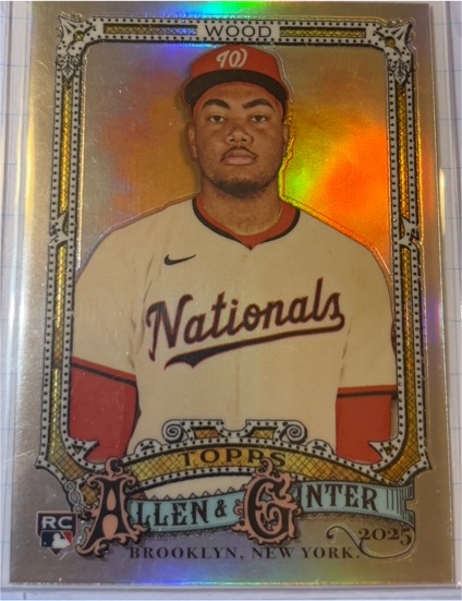 2025 Topps Allen & Ginter #101 James Wood Chrome Refractor RC — front