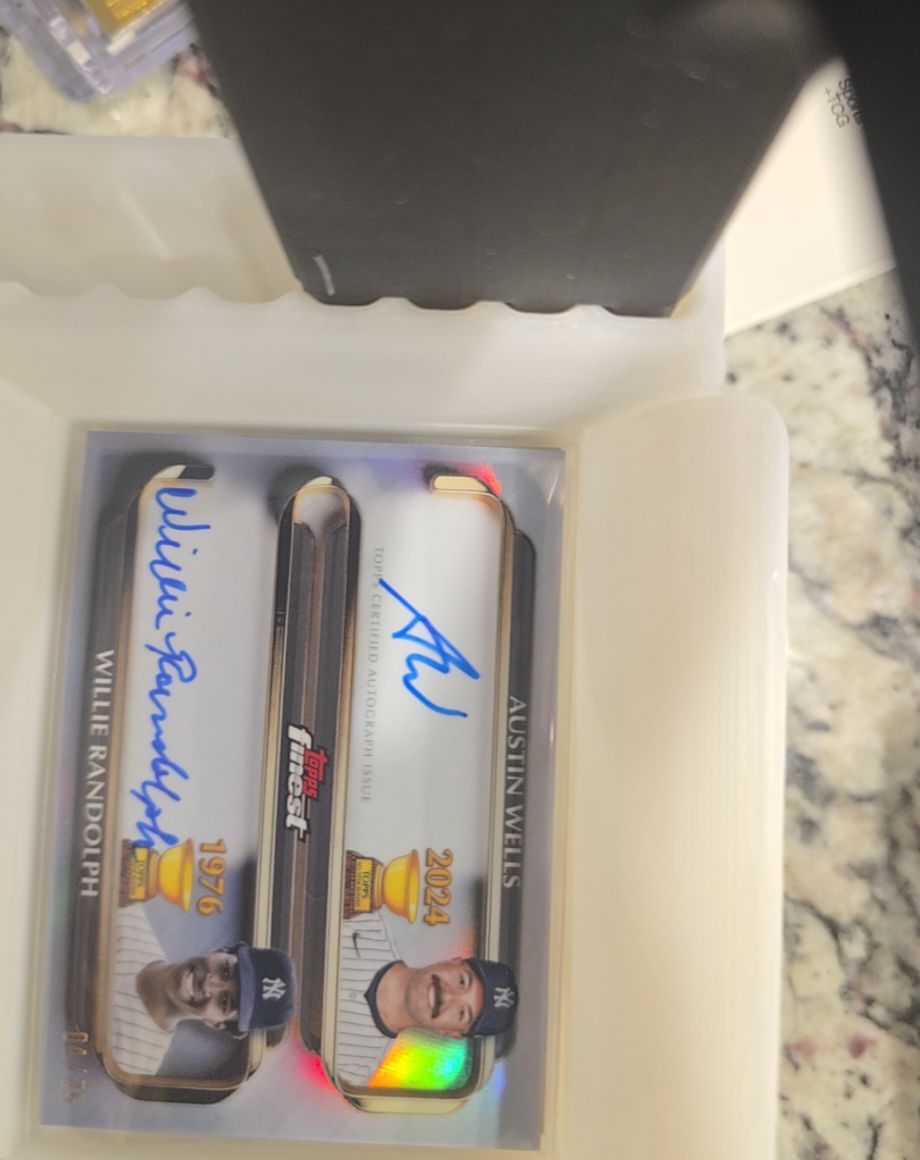 2024 Topps Finest Dual Autograph #Willie Randolph Austin Wells — front