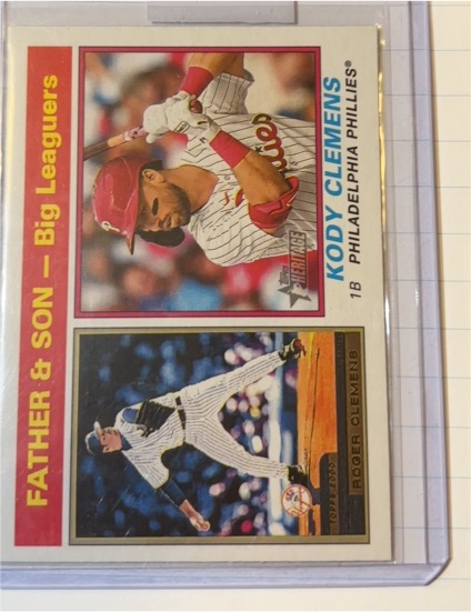 2025 Topps Heritage #67 Roger Clemens & Kody Clemens Father & Son Big Leaguers — front