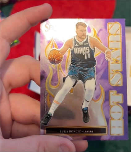 2024-25 Panini Select #3 Luka Dončić Hot Stars — front