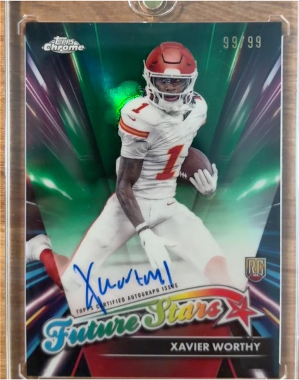 2024 Topps Chrome Future Stars Autographs #FSA-XW Xavier Worthy — front