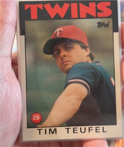 1986 Topps #667 Tim Teufel Minnesota Twins — front
