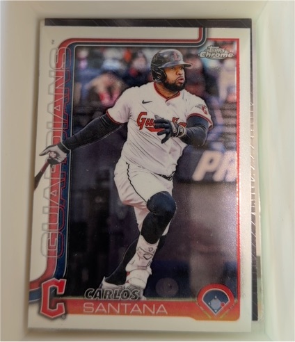 2025 Topps Chrome Update #USC11 Carlos Santana — front