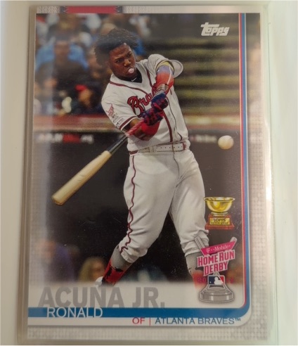2019 Topps Update #US271 Ronald Acuña Jr. Home Run Derby Rookie Cup — front