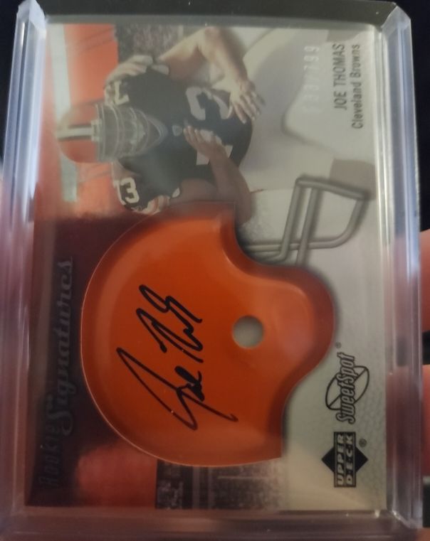 2007 Upper Deck Sweet Spot #109 Joe Thomas RC Auto 738/799 Cleveland Browns — front
