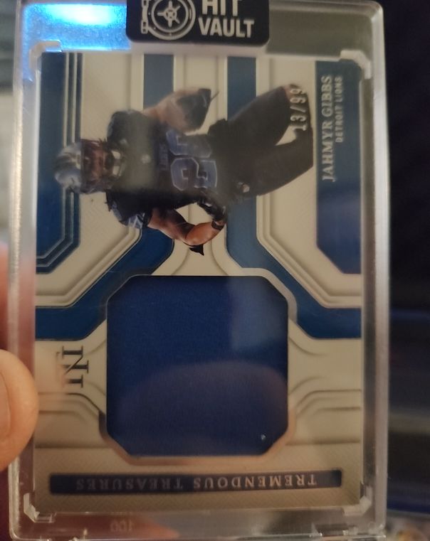 2024 Panini National Treasures Tremendous Treasures #TTS-JGS Jahmyr Gibbs — front