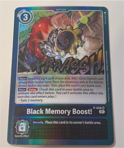 Digimon Card Game P-039 Black Memory Boost! — front