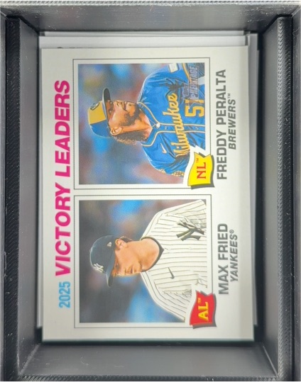 2026 Topps Heritage Victory Leaders #5 Max Fried Freddy Peralta — front