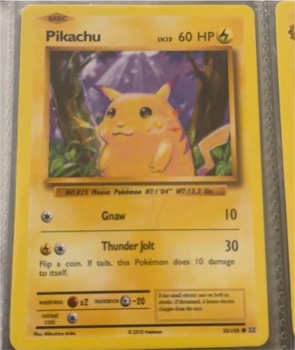 1995 Pokémon #58 Pikachu — front