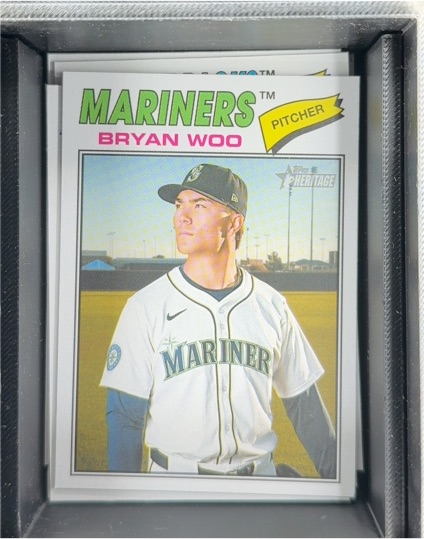 2026 Topps Heritage #99 Bryan Woo — front