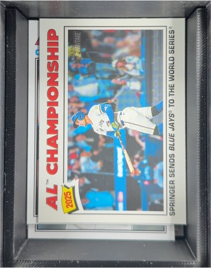 2026 Topps Heritage #276 George Springer Toronto Blue Jays AL Championship — front