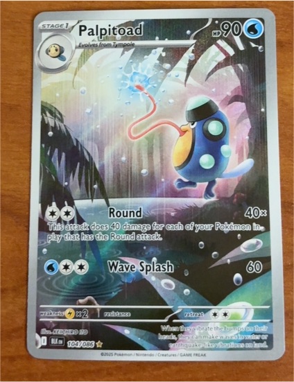 2025 Pokémon SV: Black Bolt #104 Palpitoad — front