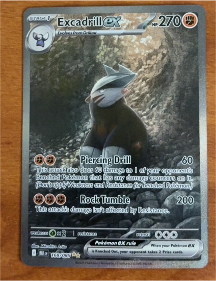 Pokémon TCG 2015 Excadrill EX #168/086 Black Bolt — front