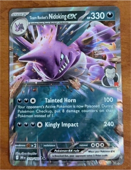 2022 Pokémon SV10: Destined Rivals #119 Team Rocket's Nidoking ex — front