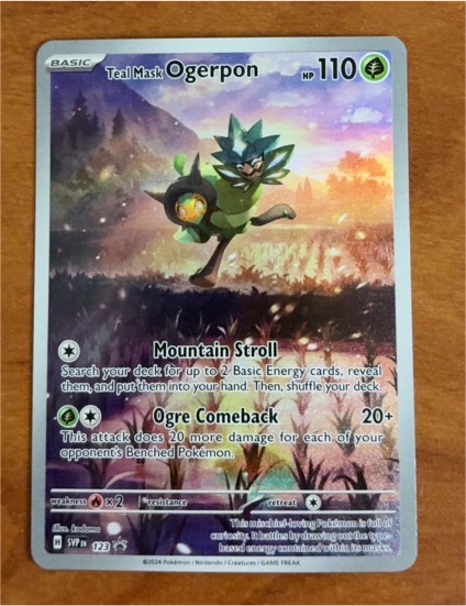 2024 Pokémon SV Black Star Promo #123 Teal Mask Ogerpon — front