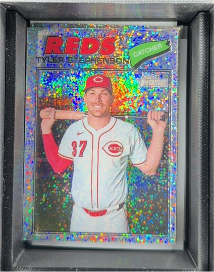 2026 Topps Heritage Chrome #138 Tyler Stephenson — front