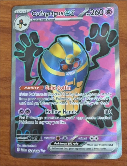 2020 Pokemon TCG SV04: Paradox Rift #224 Cofagrigus EX — front