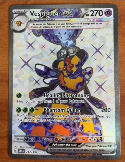 2019 Pokémon SV03 Obsidian Flames #212 Vespiquen ex — front