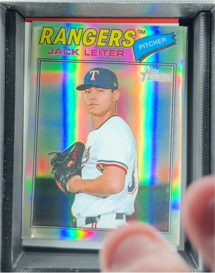 2026 Topps Heritage Chrome #304 Jack Leiter — front