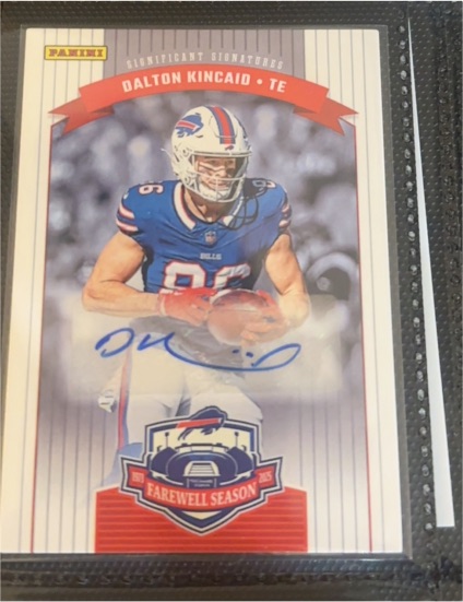2025 Panini Farewell Season Signatures #SS-3 Dalton Kincaid — front
