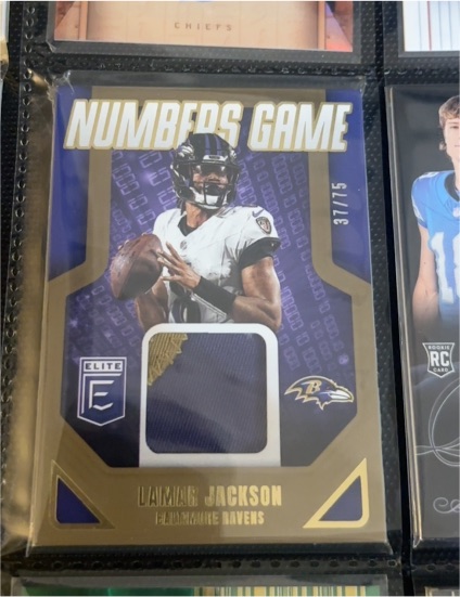 2024 Panini Donruss Elite Numbers Game #NG-LJA Lamar Jackson — front