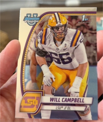 2024 Bowman University Chrome #181 Will Campbell — front