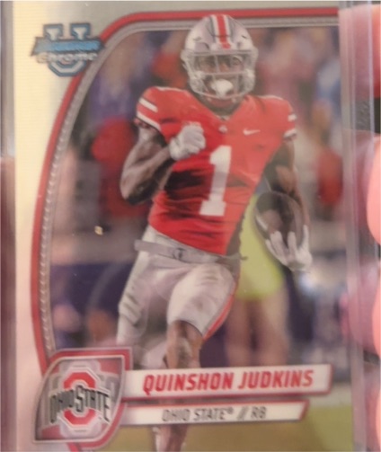 2024 Bowman University Chrome #145 Quinshon Judkins — front
