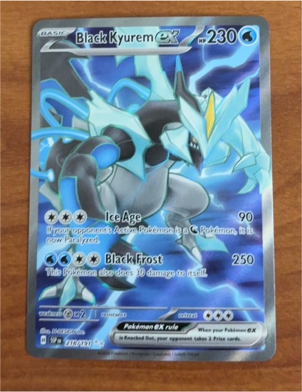 2024 Pokémon SV08: Surging Sparks #218 Black Kyurem ex — front