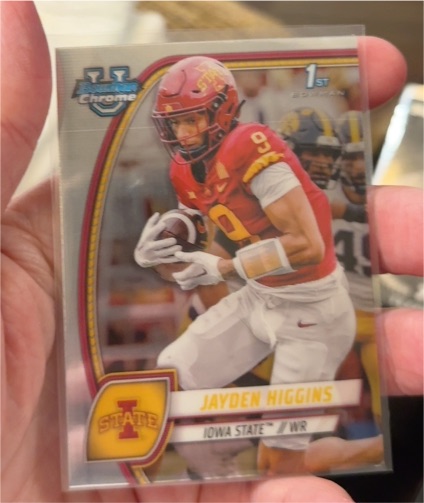 2024 Bowman Chrome University Football #94 Jayden Higgins — front