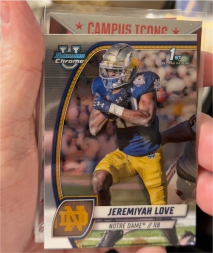 2024 Bowman University Chrome #100 Jeremiyah Love — front