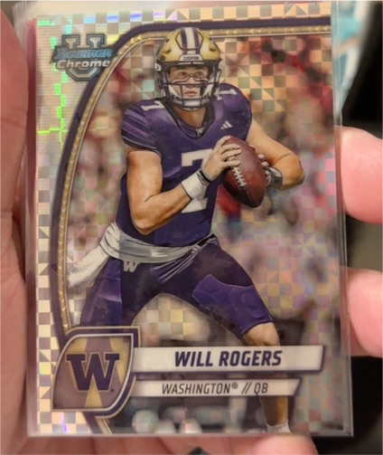2024 Bowman University Chrome #185 Will Rogers — front