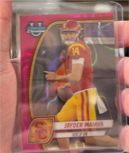 2024 Bowman Chrome University #195 Jayden Maiava — front